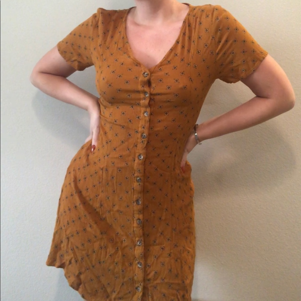 Mustard Yellow Fall Dress